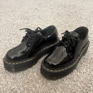 Dr. Martens 1461 Patent Leather Platform Oxford Shoes, Sz. 5